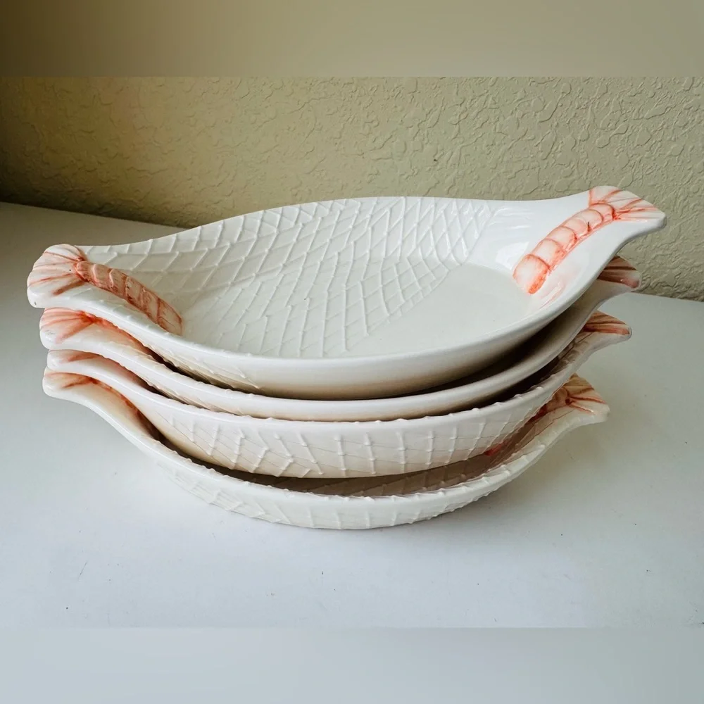 Sea Fare by Shafford Antique 1986 Porcelain Serving Dishes for seafood 🦋